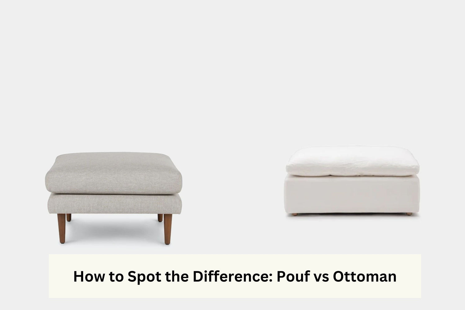 How to spot the difference ottoman vs pouf