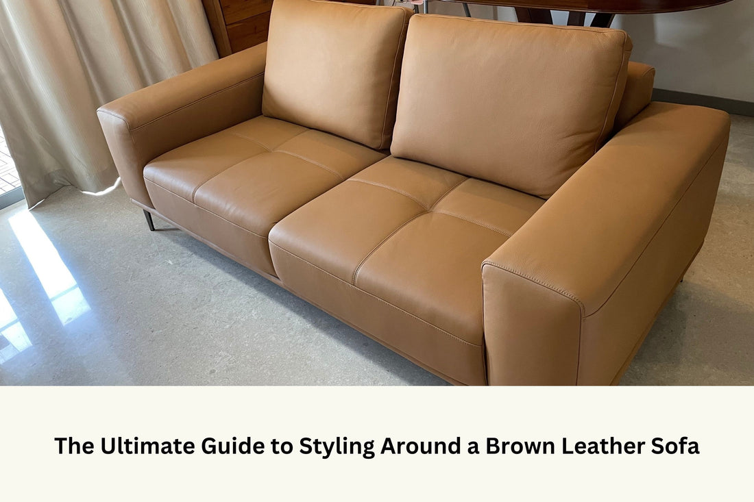 Calm Brown Sofa in Living Room