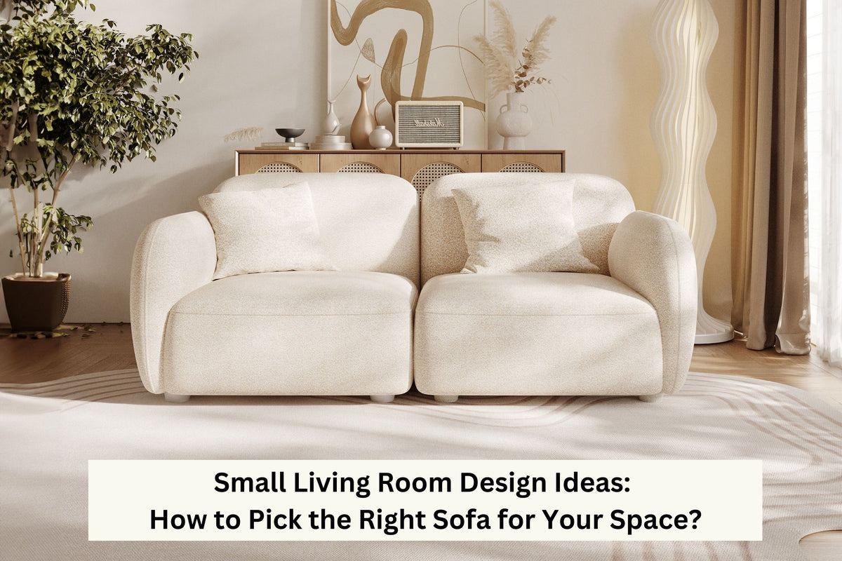 Beige Charmy Fabric Sofa in a Small Living Room in Singapore