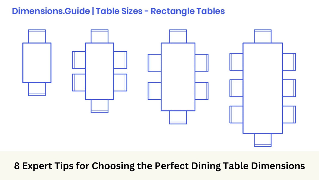 Table dimension and seater reference map