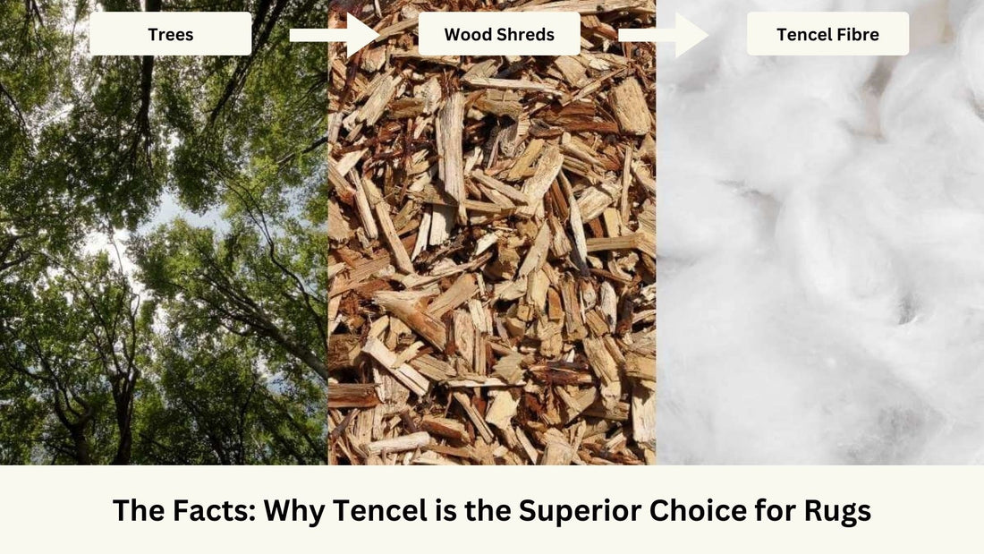 How Tencel is made from trees to wood shreds to Tencel fibres