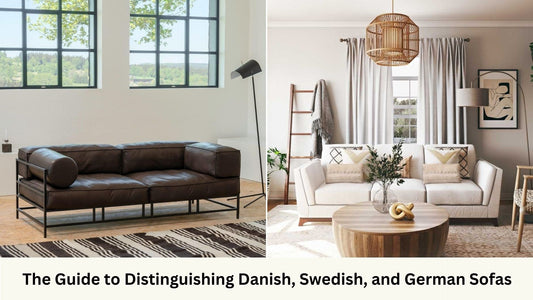 Illustration of German and Swedish sofa designs