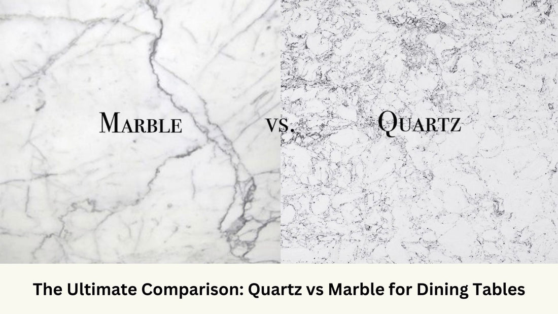 Marble vs quartz table top texture