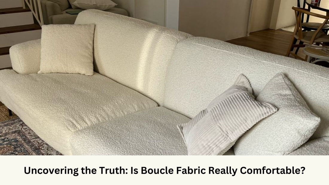 Crystal sofa in boucle fabric