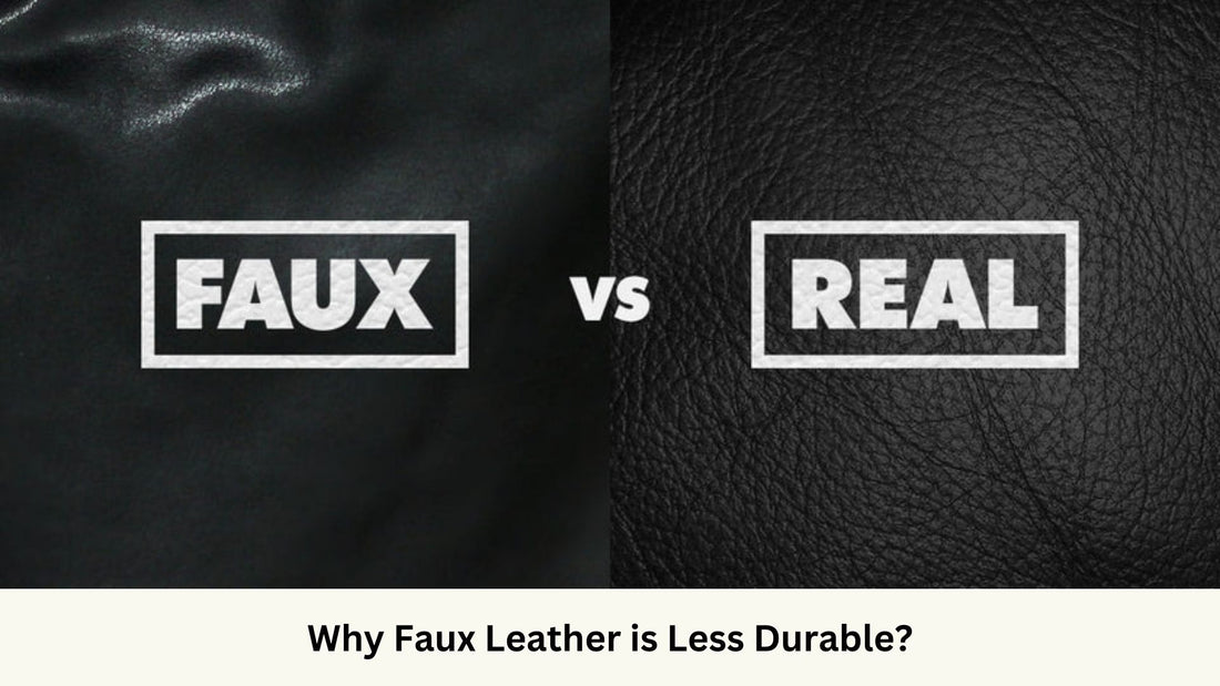Comparison of faux leather and real leather swatch