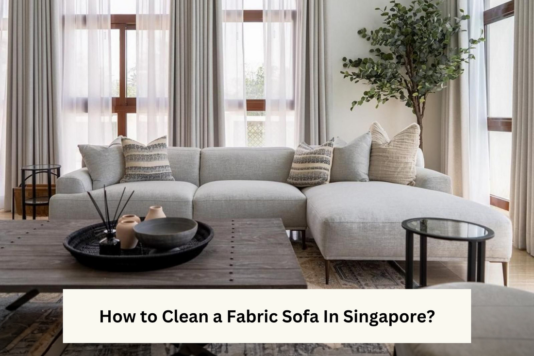 Crystal Fabric Sofa in a Living Room in Singapore