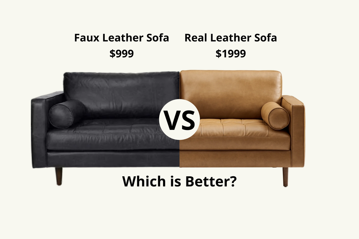 Real leather sofa vs faux leather sofa