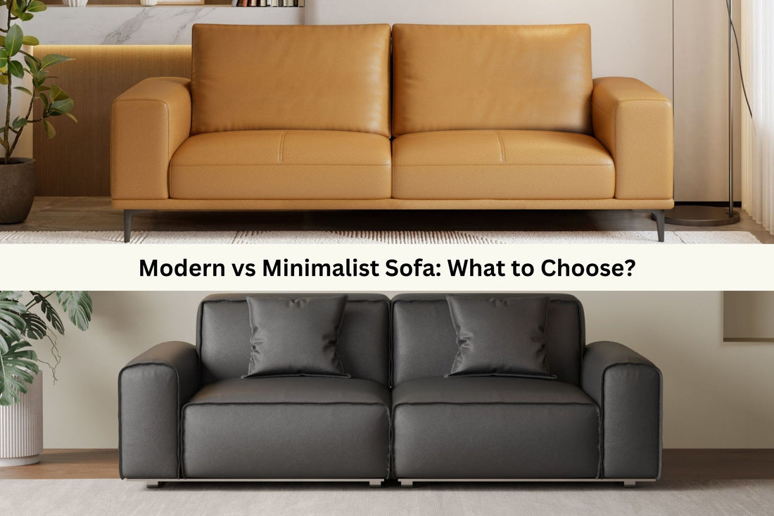 Modern vs minimalist sofa designs
