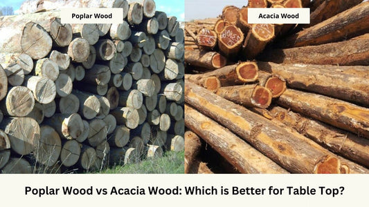 Photo of poplar wood and acacia wood logs