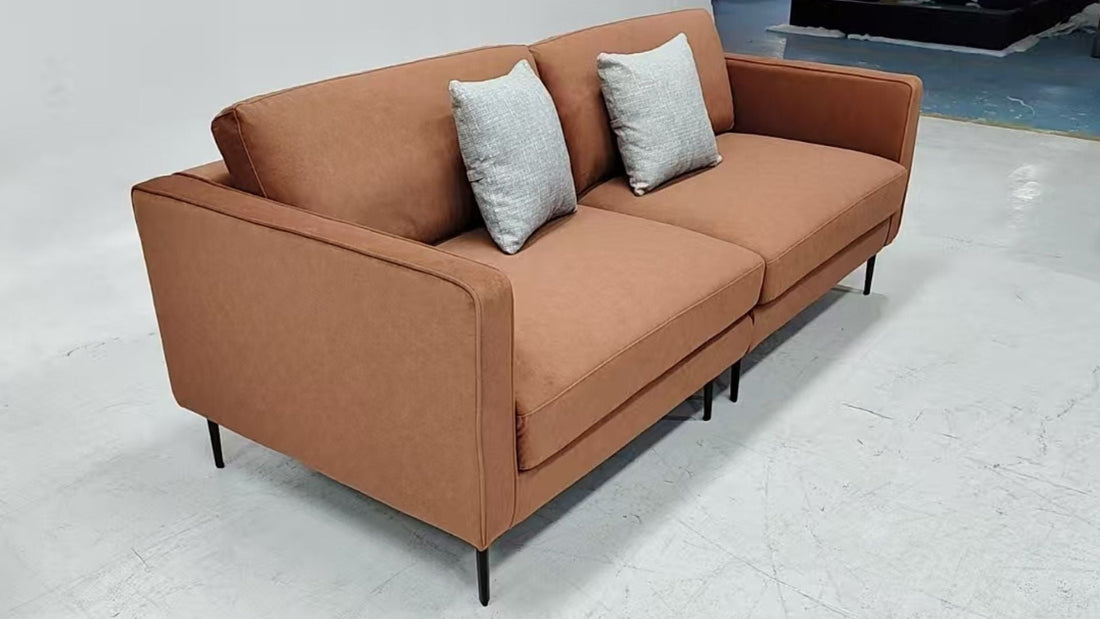 Castle orange pet friendly fabric sofa