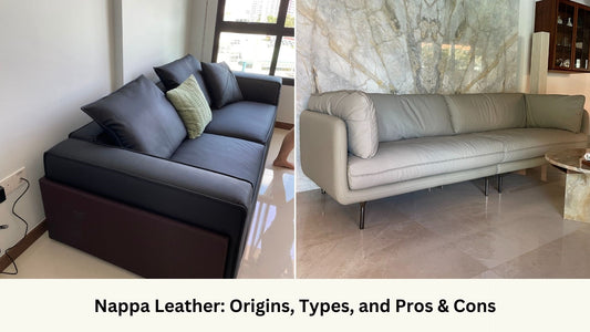 Carson and Cuddle leather sofa in fine, smooth and sofa nappa like leather