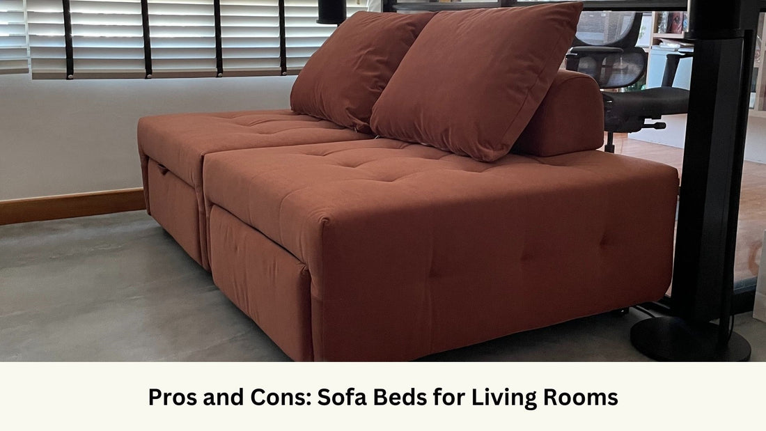 2 x Candy sofa bed in orange pet friendly fabric in living room