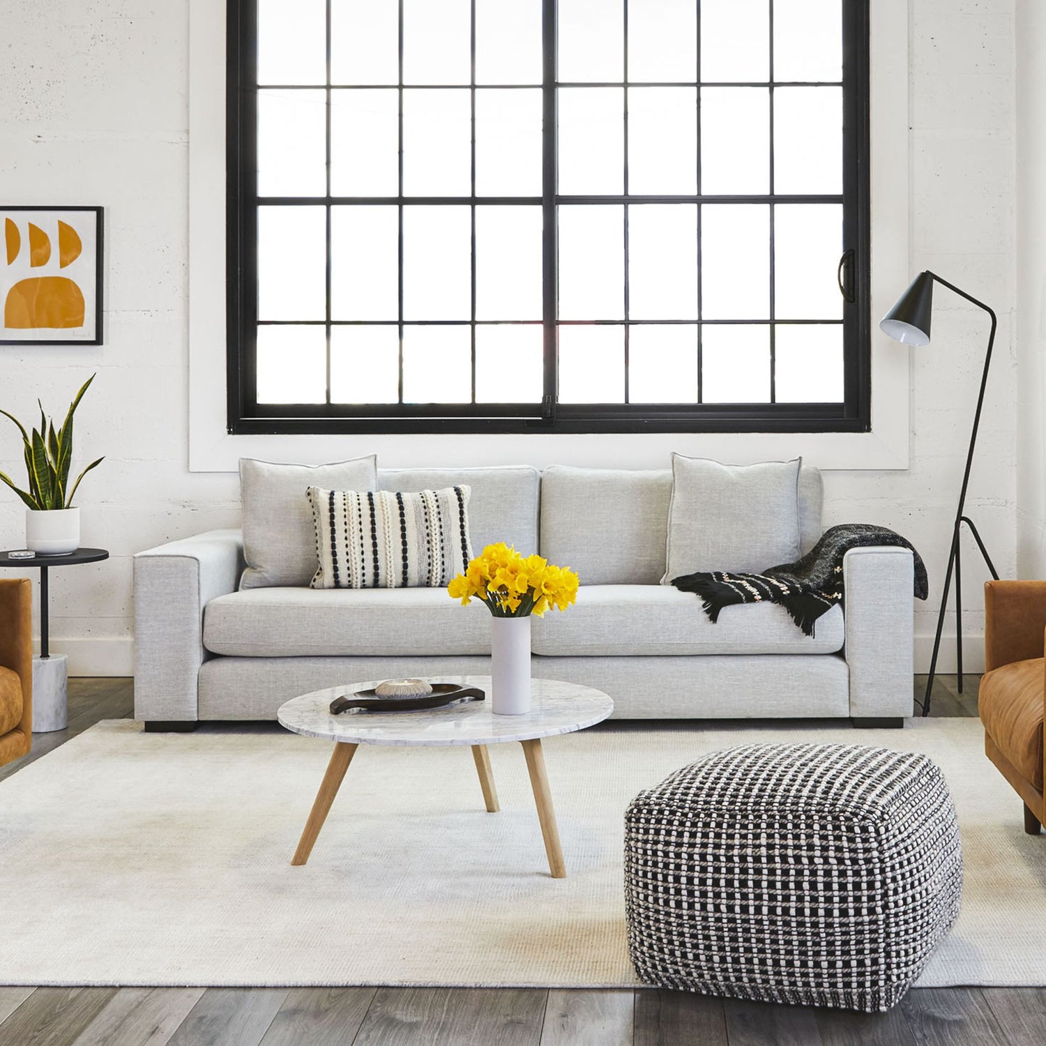 Coastal sofa in grey