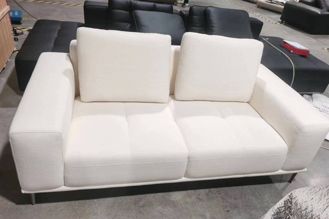 Calm 180cm White (Toby-02) Fabric Sofa Prudence | Apr 24