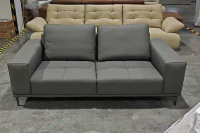 Calm 200cm Grey (Remy 507) Half Leather Sofa Priscilla | Nov 24