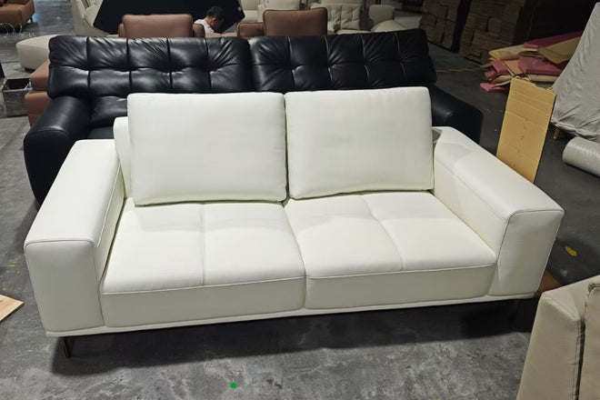 Calm 200cm White (Remy 571) Full Leather Sofa Michael Leong | Dec 24