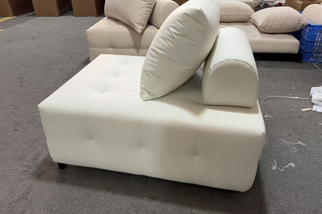 Candy 85cm Beige (Dias 01) Pet Friendly Leather Sofa Bed Anna Teo | Dec 24