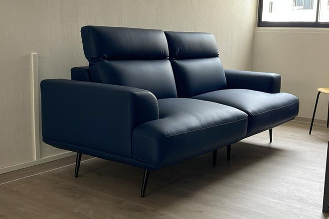 Charles 200cm Blue (Dias 34) Faux Leather Sofa Choo Zu Kai | Mar 25
