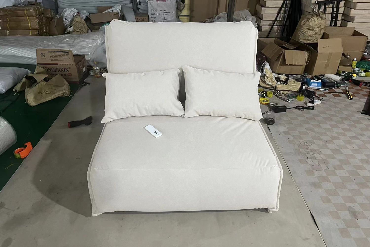 Chronos 110cm Beige (Furla 40) Electric Sofa Bed Enqi | Jul 24