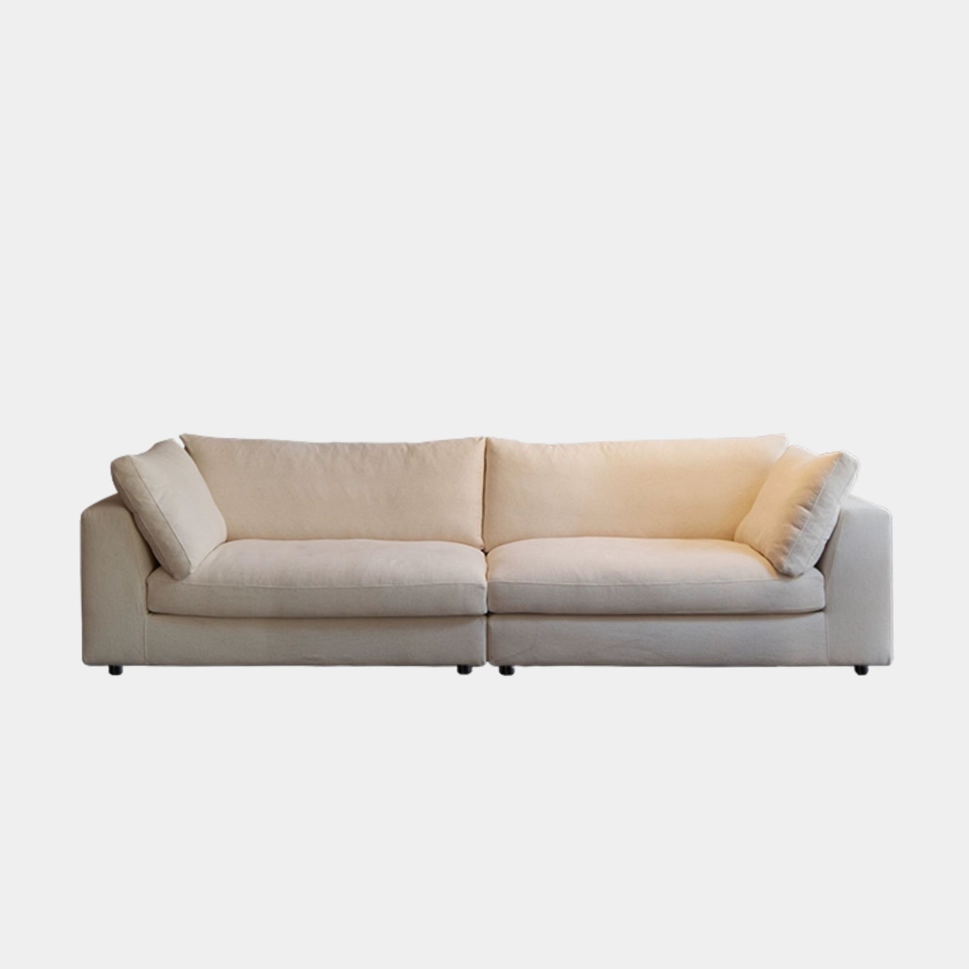 Claudia fabric sofa white