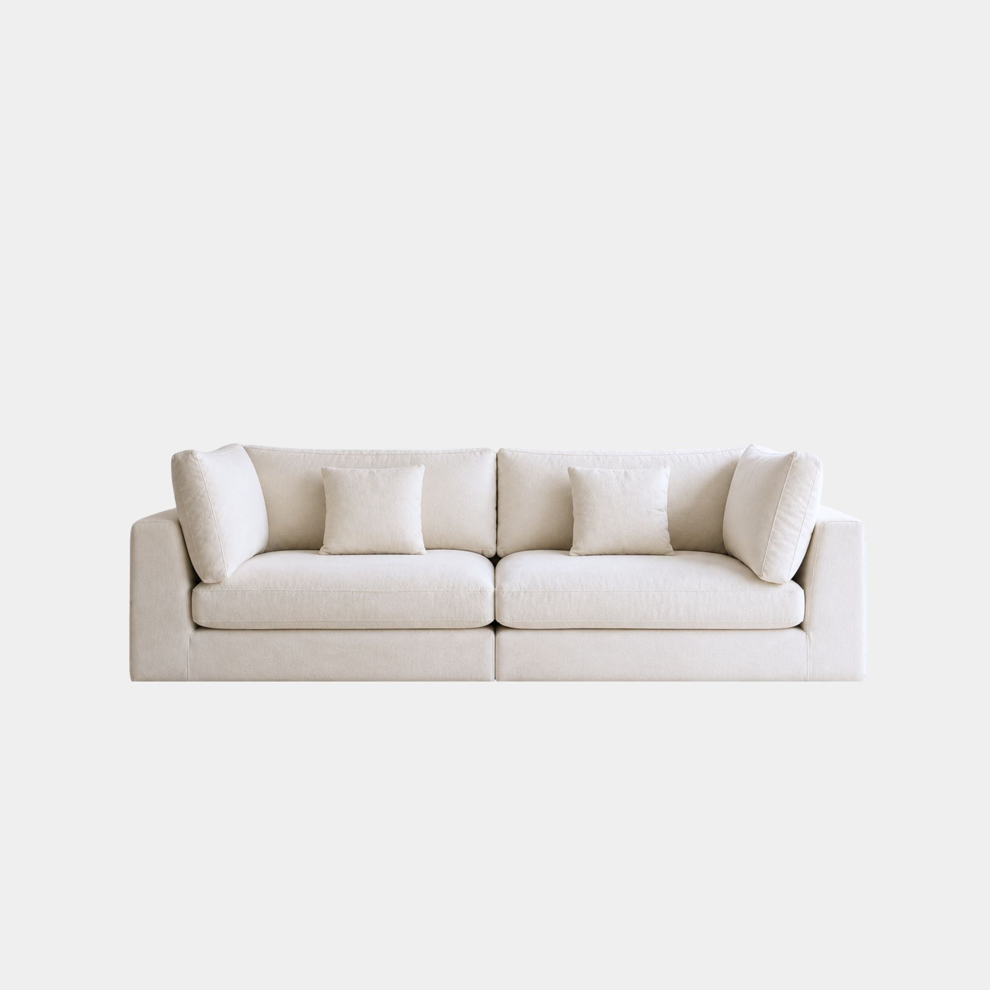Claudia fabric sofa white