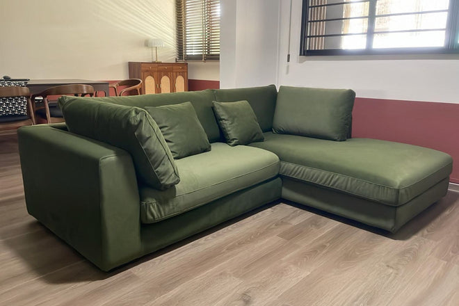 Claudia Fabric L-Shaped Sectional Sofa in Furla 63 pet friendly upholstery