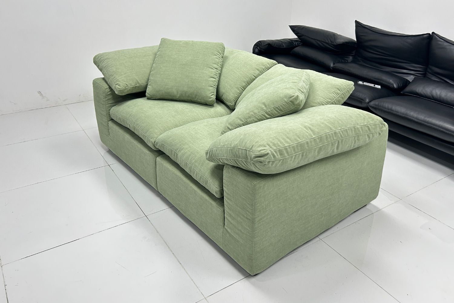 Cloud 200cm Green Fabric Sofa Shakti | Jul 25
