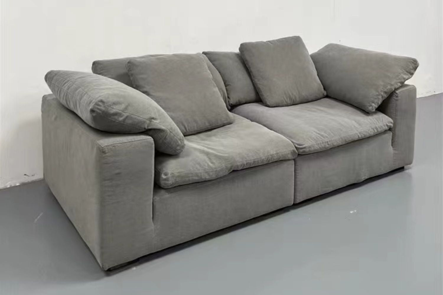 Cloud 230cm Grey Fabric Sofa | Demo