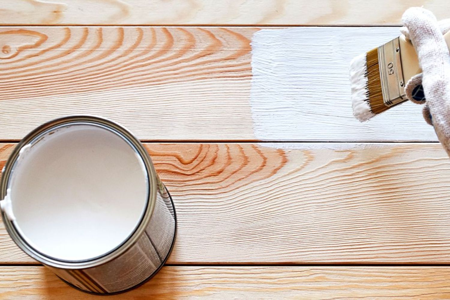 Applying paint to wood