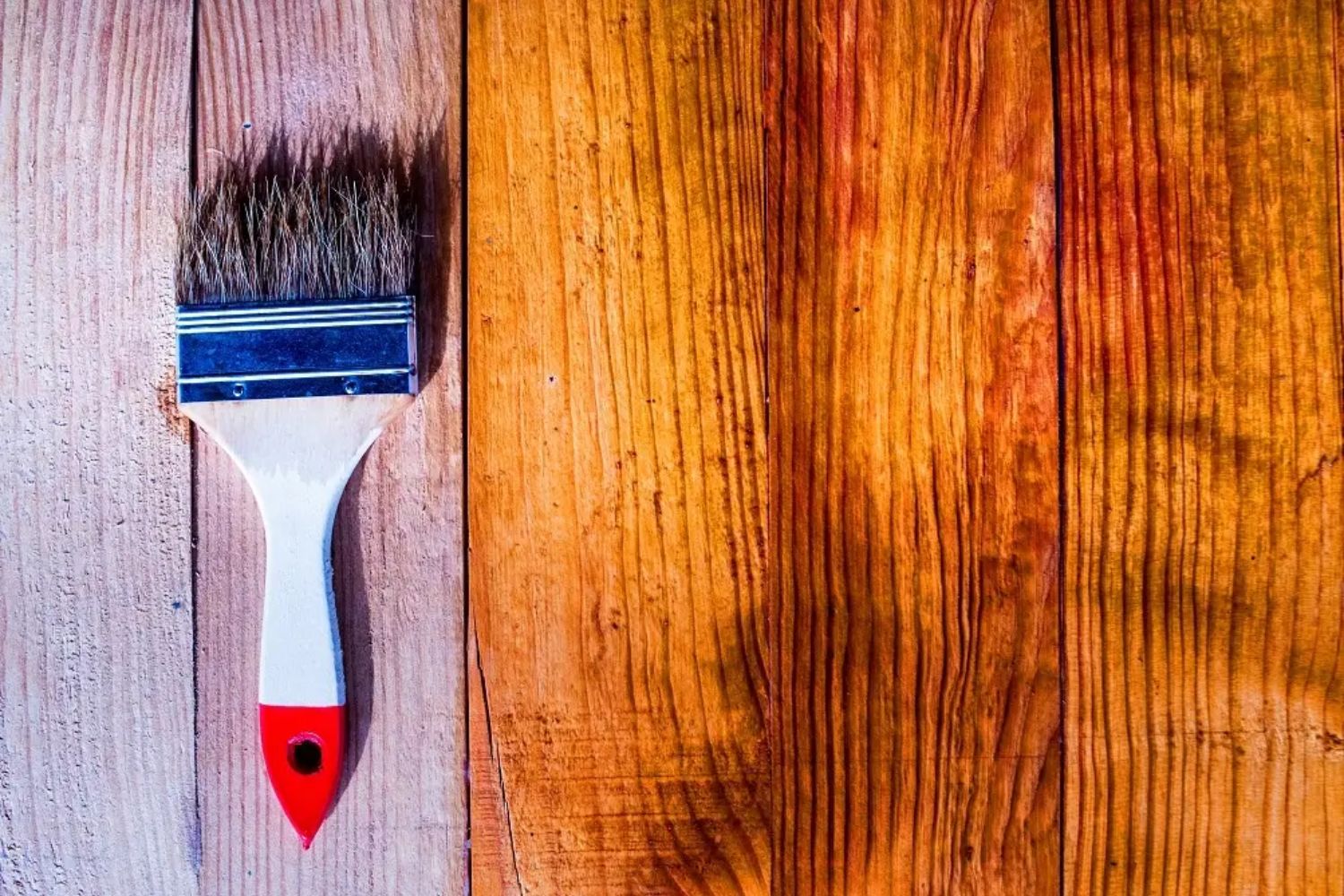 Applying primer to wood