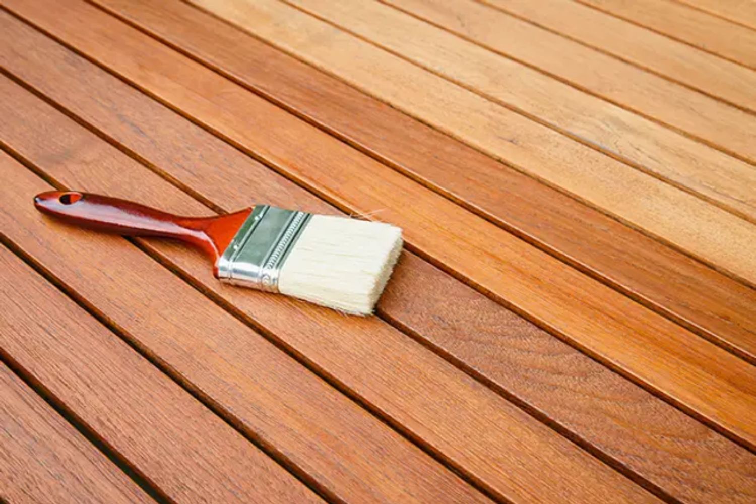 Applying sealer to wood