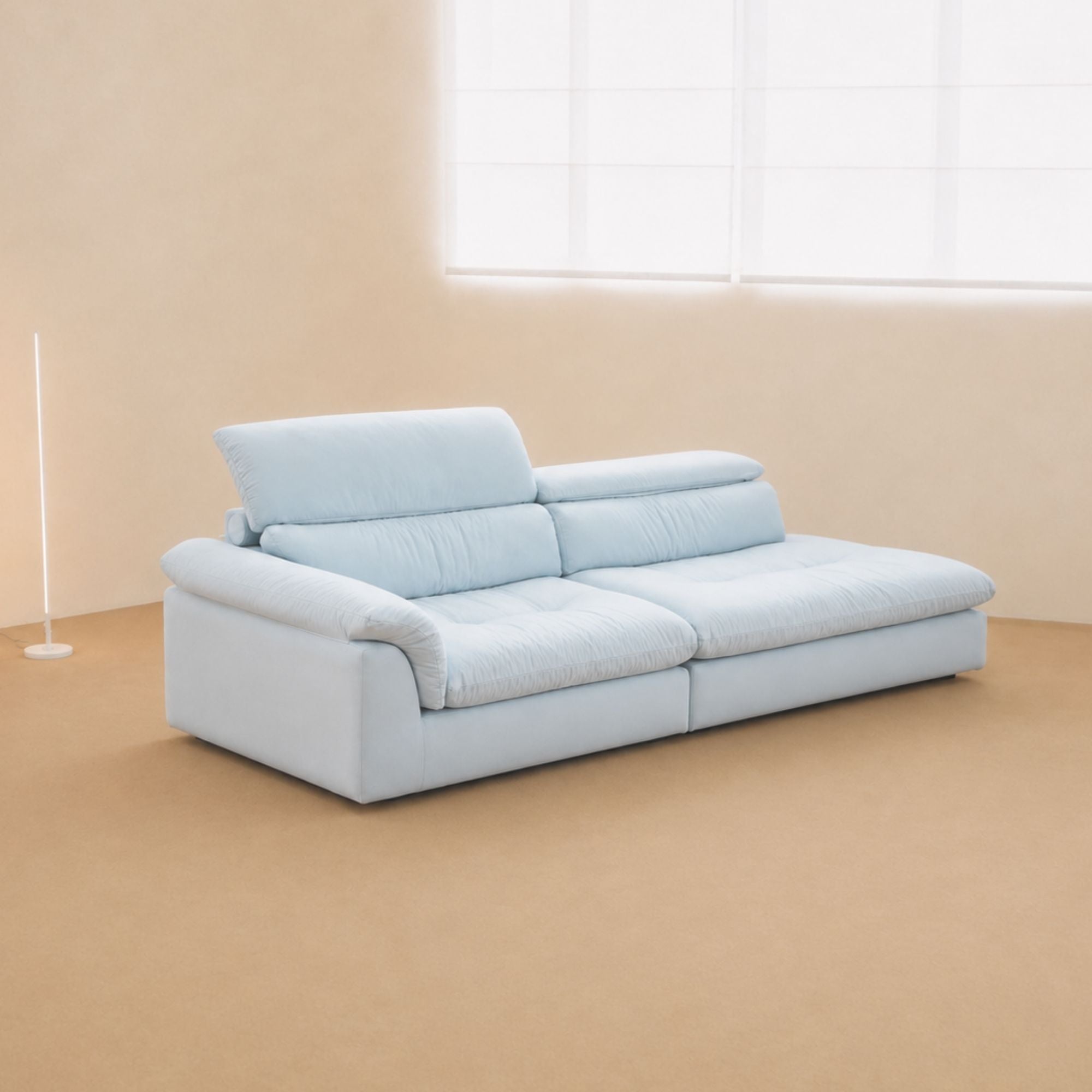 Calla Fabric Adjustable Backrest One Arm Sofa