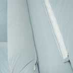 Close up view of Calla Sofa's backrest cushion zipper