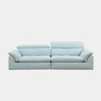 calla adjustable backrest fabric sofa blue