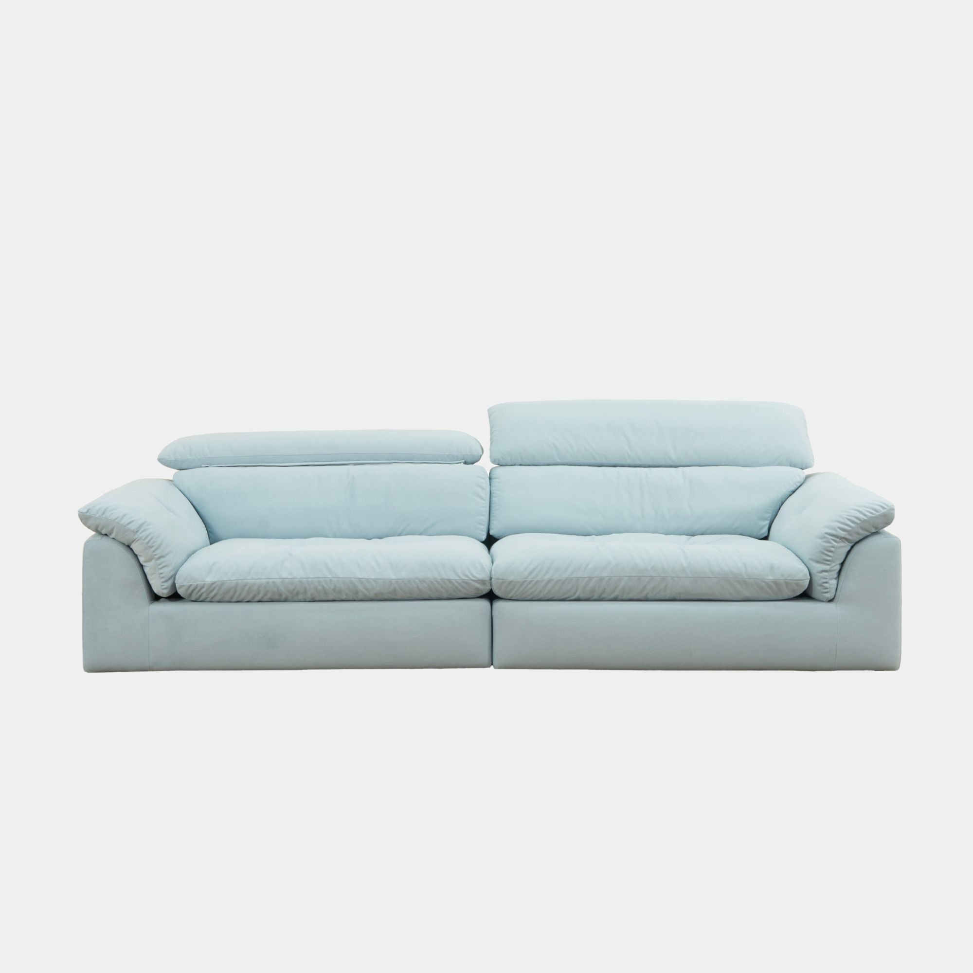 calla adjustable backrest fabric sofa blue