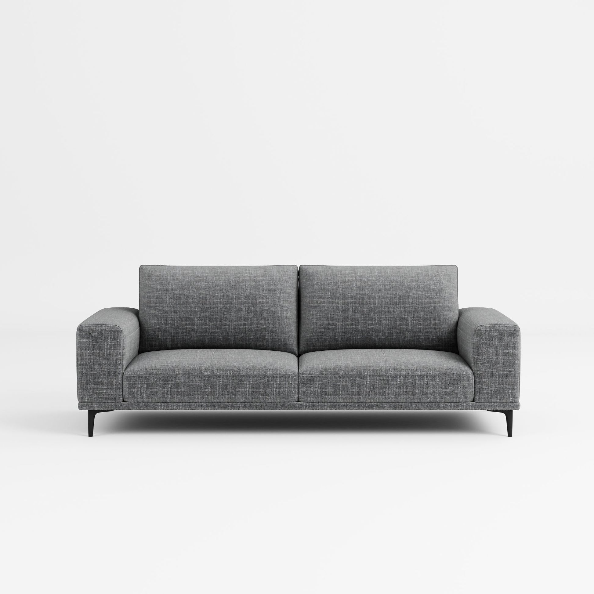 Calm black polyester blend fabric sofa