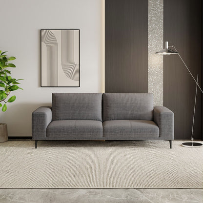 Calm black polyester blend fabric sofa