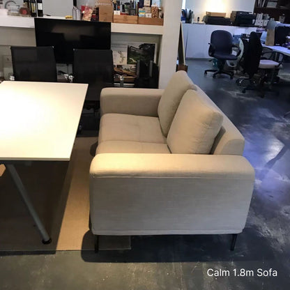 Delivered 180cm 2 seater Calm fabric sofa in workplace