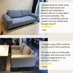 Good reviews for Calm fabric sofa
