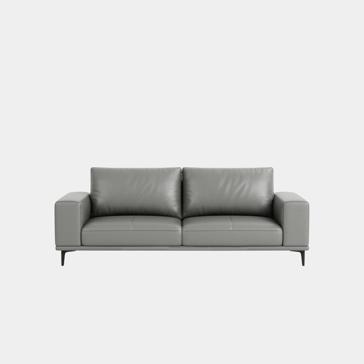 calm leather sofa grey