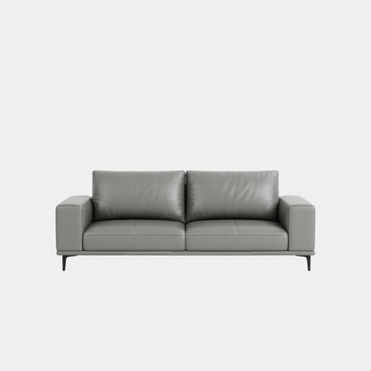 calm leather sofa grey