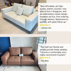 Good reviews for Calm leather sofa