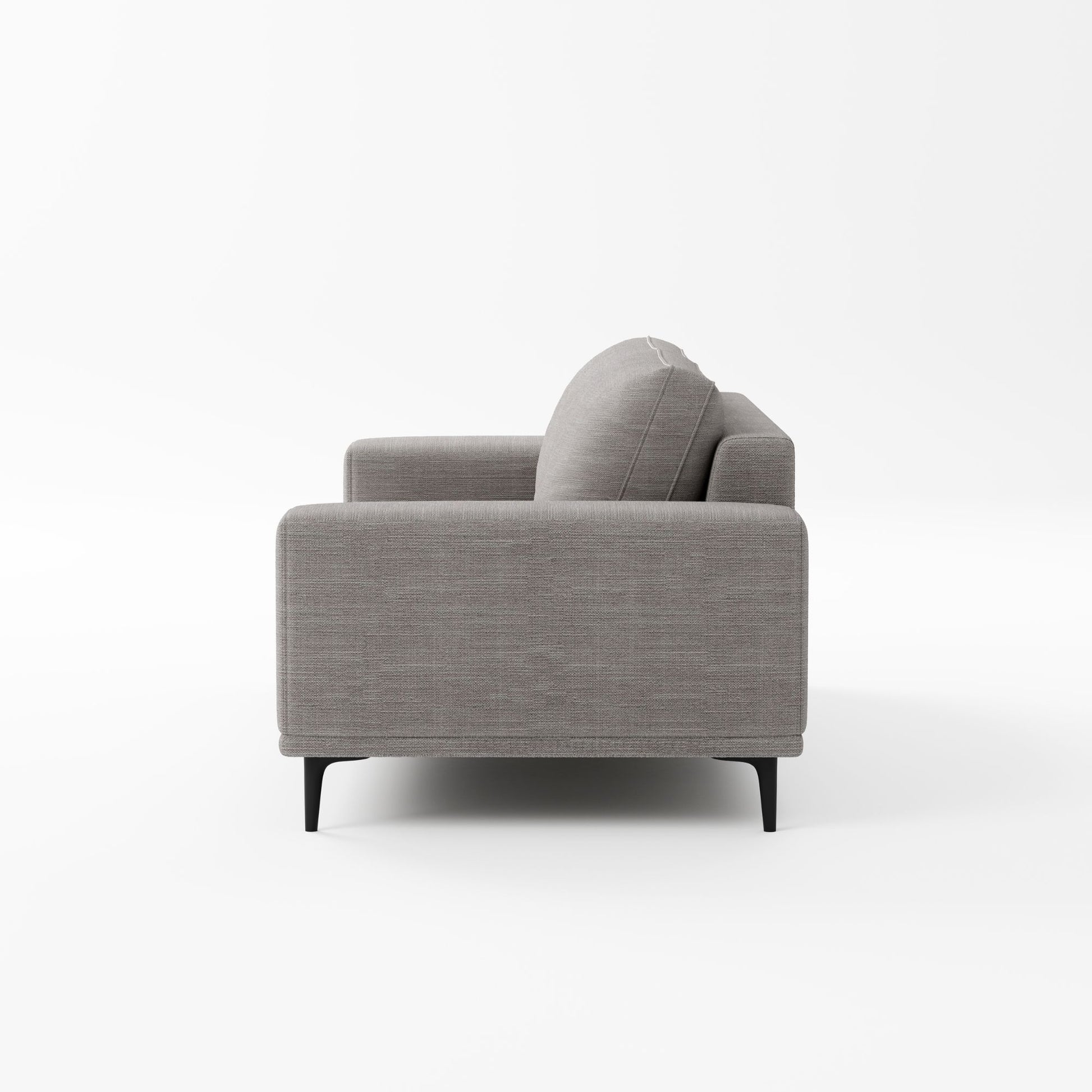 Calm grey polyester blend fabric sofa