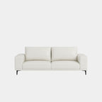 calm half leather sofa white