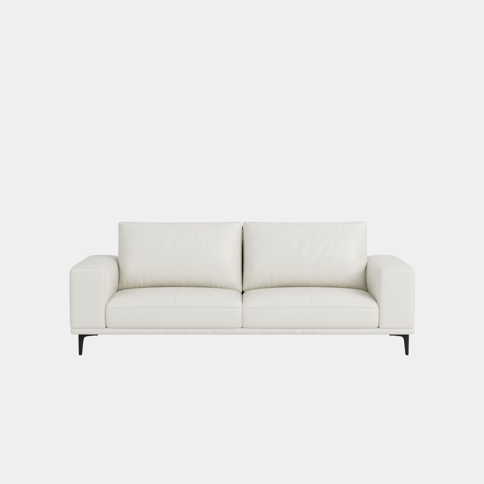 calm half leather sofa white