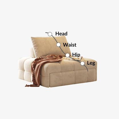 Candy beige fabric sofa bed