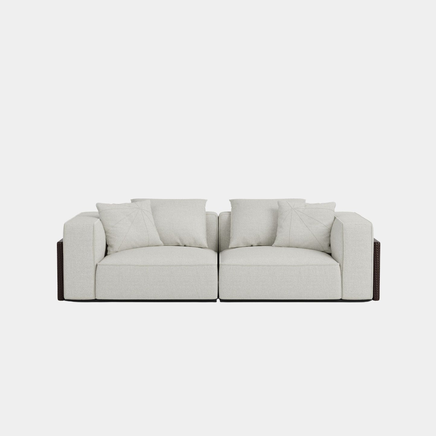 carson fabric sofa light grey