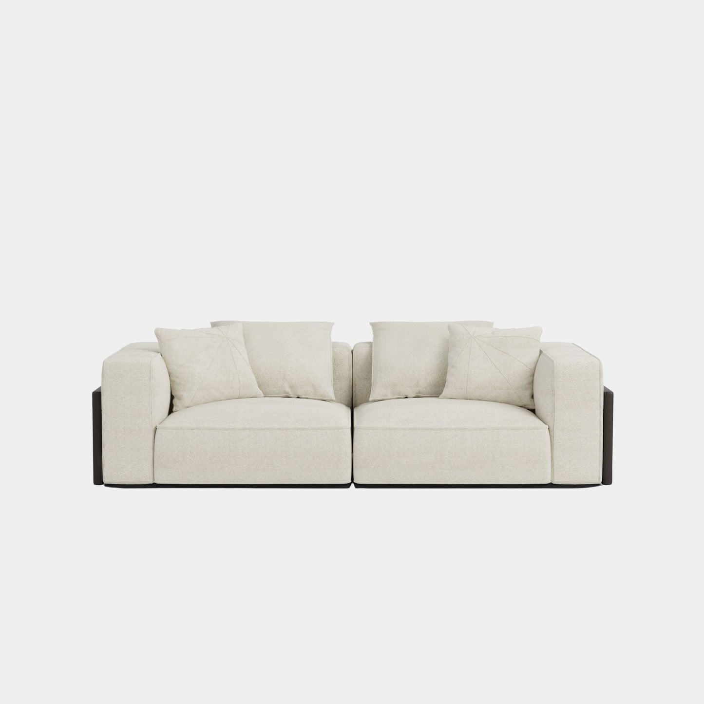 carson fabric sofa white