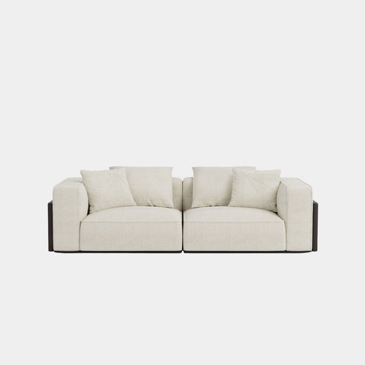 carson fabric sofa white