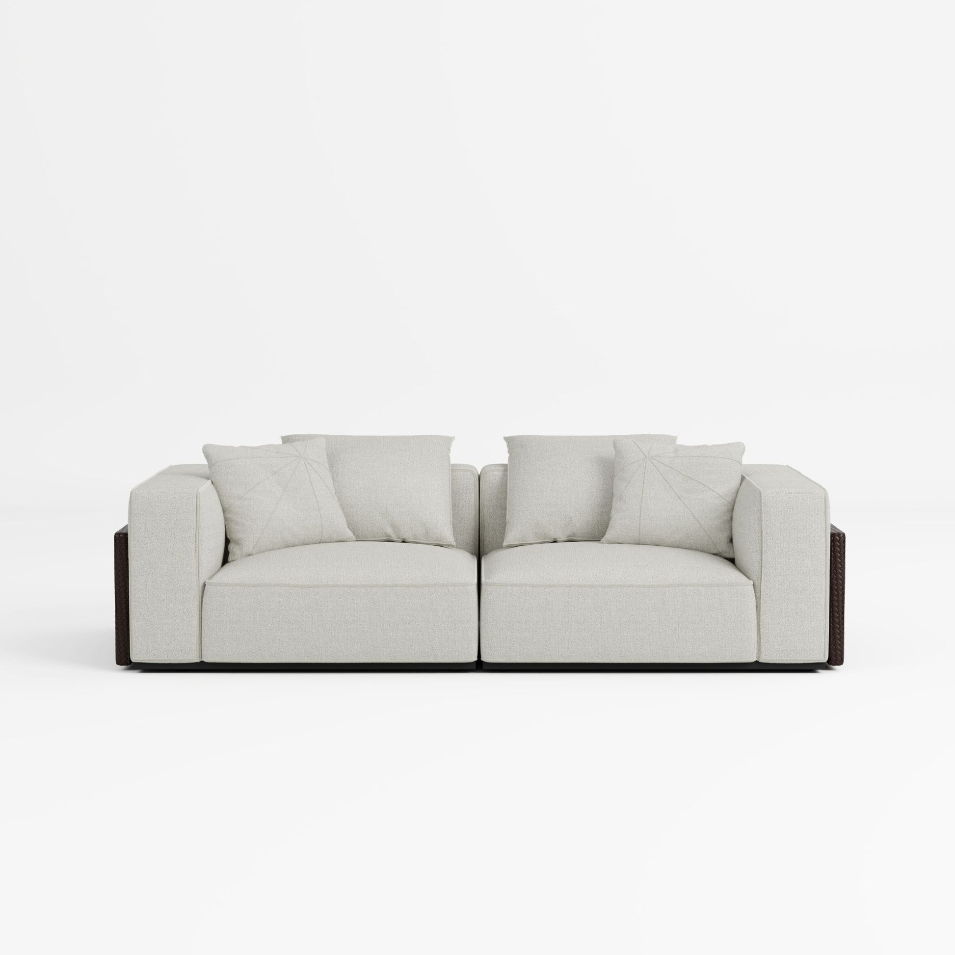 Carson grey polyester blend fabric sofa
